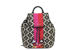 Disney 100 Sinch Medium Spade Flower Jacquard Canvas Flap Backpack Kate Spade