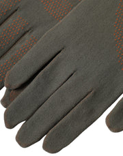 Brown Cotton Stretch Wrist Length Gloves Dolce & Gabbana