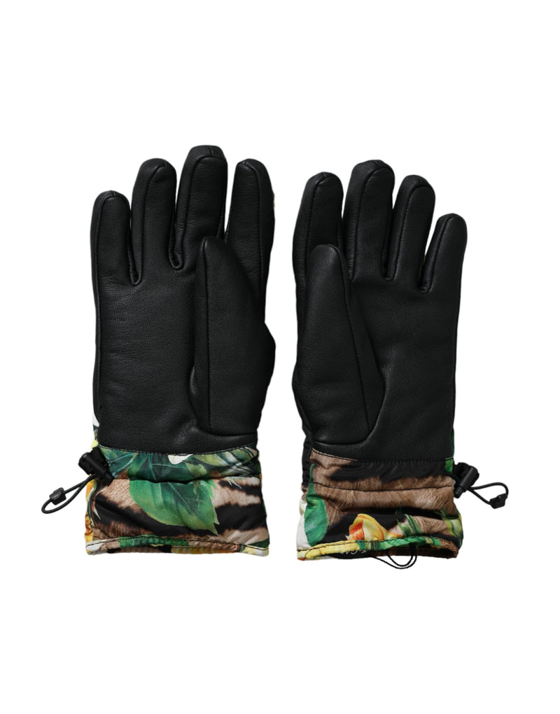 Multicolor Floral Wrist Length Gloves Dolce & Gabbana