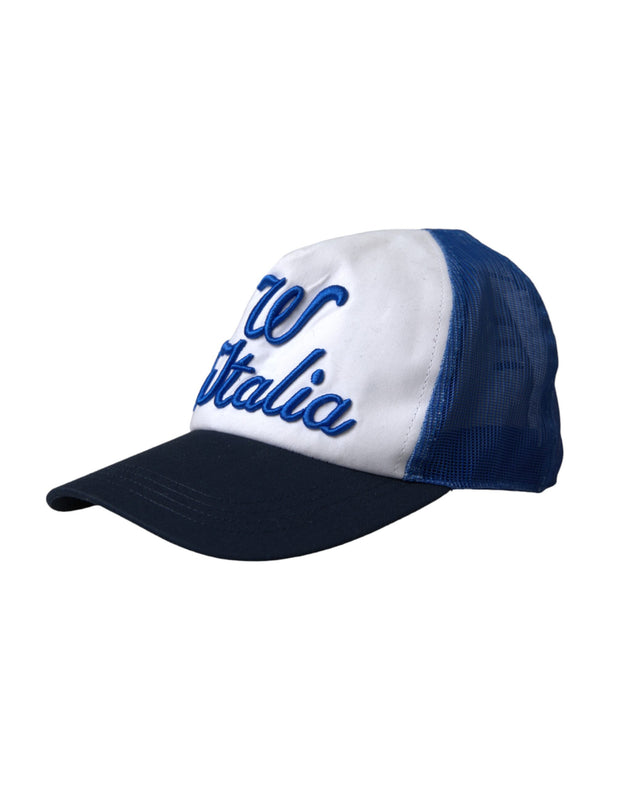 Blue White Black Italia Mesh Baseball Hat Dolce & Gabbana