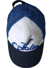 Blue White Black Italia Mesh Baseball Hat Dolce & Gabbana