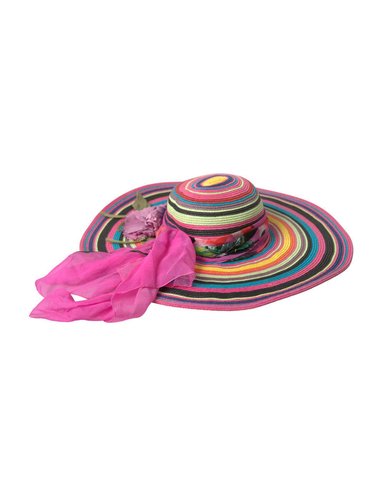 Multicolor Fantasy Wide Brim Floppy Hat Dolce & Gabbana