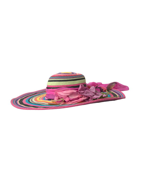 Multicolor Fantasy Wide Brim Floppy Hat Dolce & Gabbana