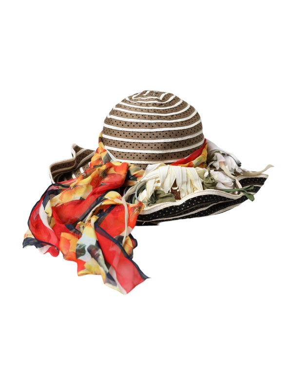 Multicolor Fantasy Wide Brim Floppy Hat Dolce & Gabbana