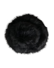 Black Faux Fur Womens Bucket Hat Dolce & Gabbana