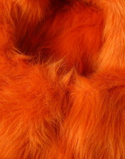 Orange Faux Fur Whole Head Wrap Hat Dolce & Gabbana