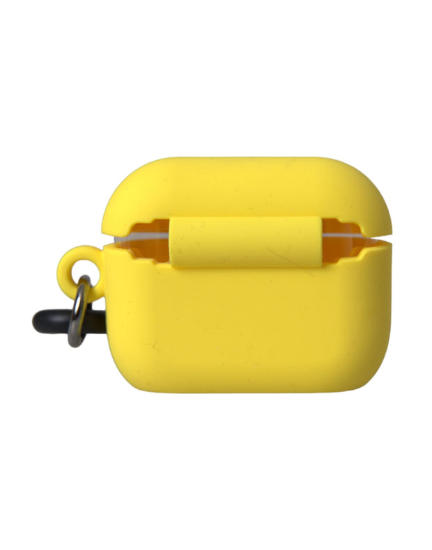 Yellow Silicone Logo Embossed Airpods Case Dolce & Gabbana