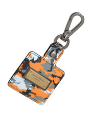 Multicolor Camouflage Print Leather Logo Metal Airpods Case Dolce & Gabbana