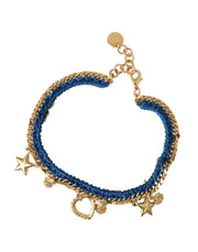 Gold Tone Brass Chain Iam The Star Bracelet Dolce & Gabbana