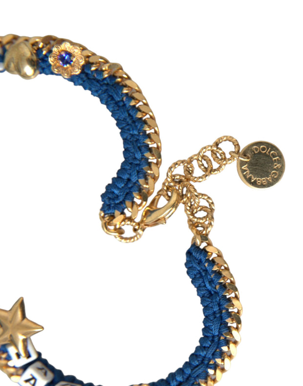 Gold Tone Brass Chain Iam The Star Bracelet Dolce & Gabbana