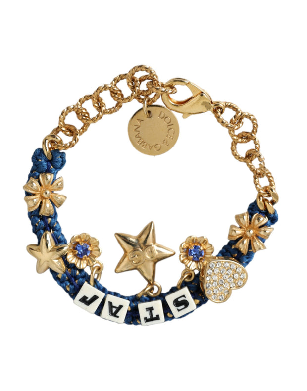 Gold Tone Brass Chain Star Fashion Bracelet Dolce & Gabbana