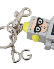 Multicolor Astronaut Space Metal Logo Keyring Keychain Dolce & Gabbana