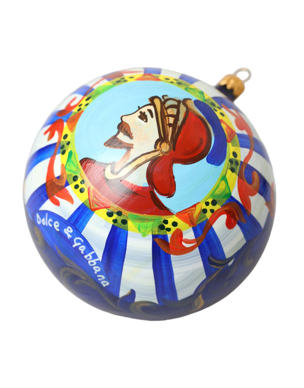 Multicolor Carretto Print Round Ornament Christmas Ball Dolce & Gabbana