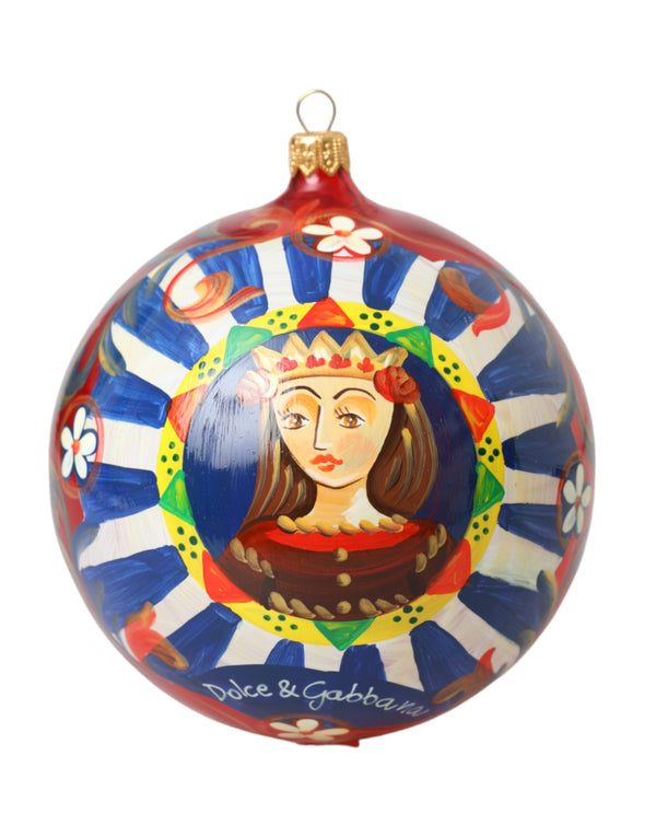 Multicolor Carretto Print Round Ornament Christmas Ball Dolce & Gabbana