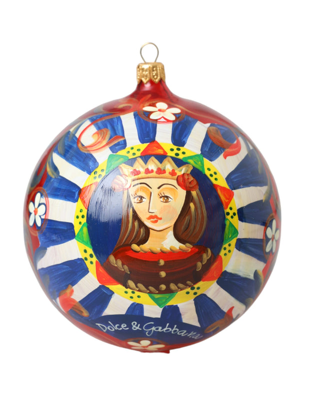 Multicolor Carretto Print Round Ornament Christmas Ball Dolce & Gabbana