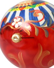 Multicolor Carretto Print Round Ornament Christmas Ball Dolce & Gabbana