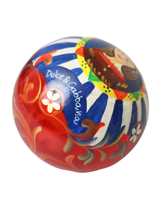 Multicolor Carretto Print Round Ornament Christmas Ball Dolce & Gabbana