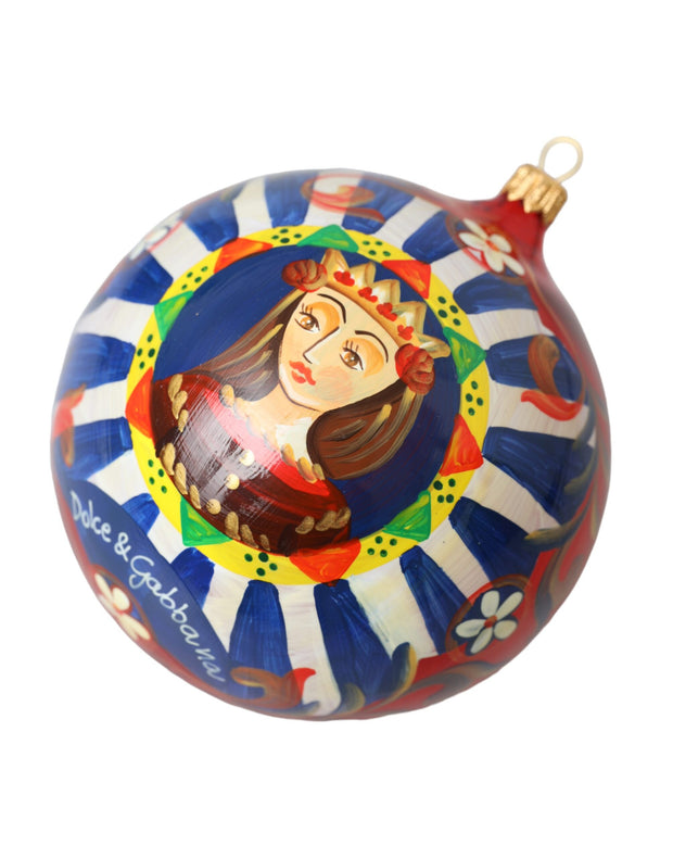 Multicolor Carretto Print Round Ornament Christmas Ball Dolce & Gabbana