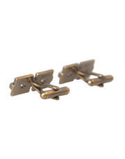 Gold Plated Brass Square Pin Men Cufflinks Dolce & Gabbana