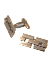 Gold Plated Brass Square Pin Men Cufflinks Dolce & Gabbana