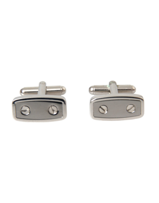 Silver Plated Metal Brass Pin Men Cufflinks Dolce & Gabbana