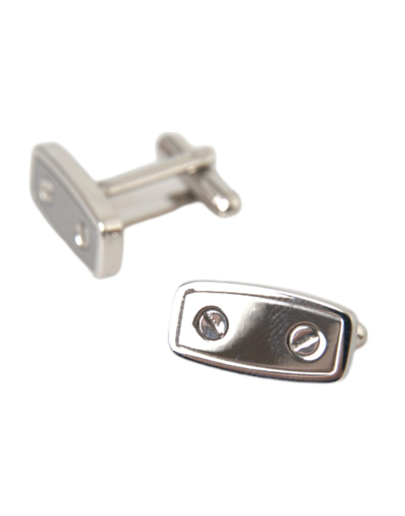 Silver Plated Metal Brass Pin Men Cufflinks Dolce & Gabbana