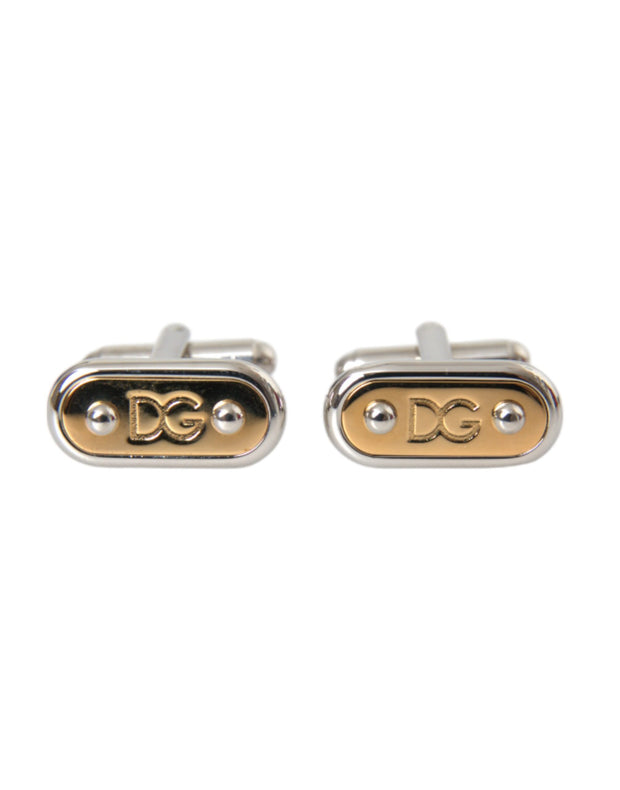 Silver Gold Plated Metal Brass Pin Cufflinks Dolce & Gabbana