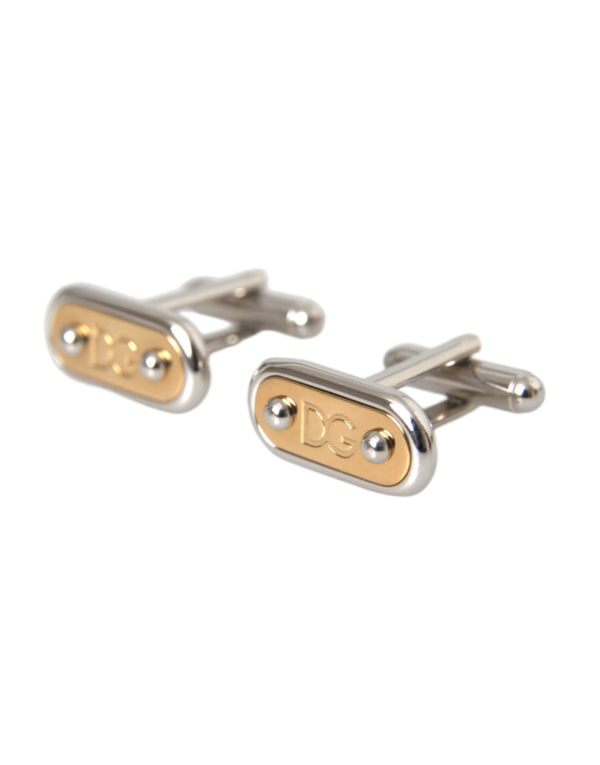 Silver Gold Plated Metal Brass Pin Cufflinks Dolce & Gabbana