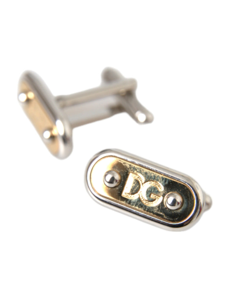 Silver Gold Plated Metal Brass Pin Cufflinks Dolce & Gabbana