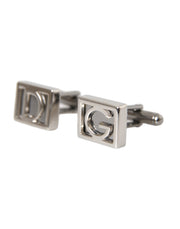 Silver Plated Metal Brass DG Logo Pin Cufflinks Dolce & Gabbana