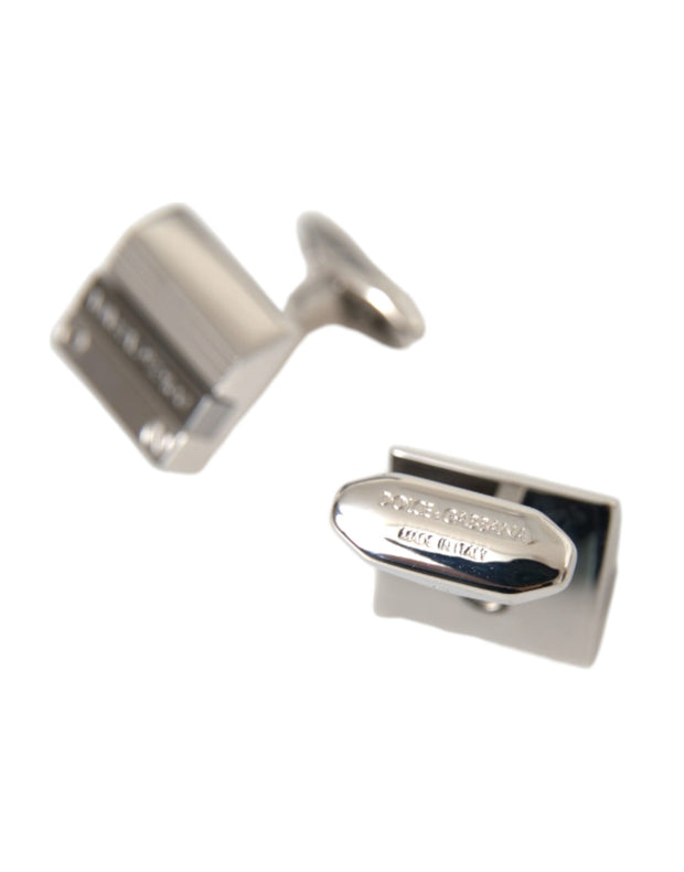 Silver Plated Metal Brass DG Logo Pin Cufflinks Dolce & Gabbana