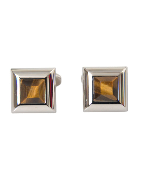 Silver Plated Brass Pin Crystal Cufflinks Dolce & Gabbana