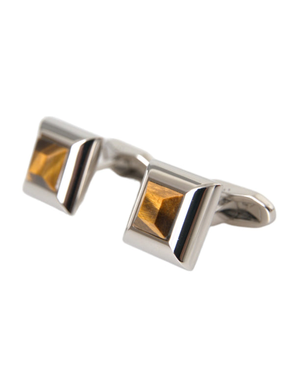 Silver Plated Brass Pin Crystal Cufflinks Dolce & Gabbana