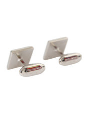 Silver Plated Brass Pin Crystal Cufflinks Dolce & Gabbana