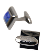 Silver Plated Brass Pin Crystal Cufflinks Dolce & Gabbana