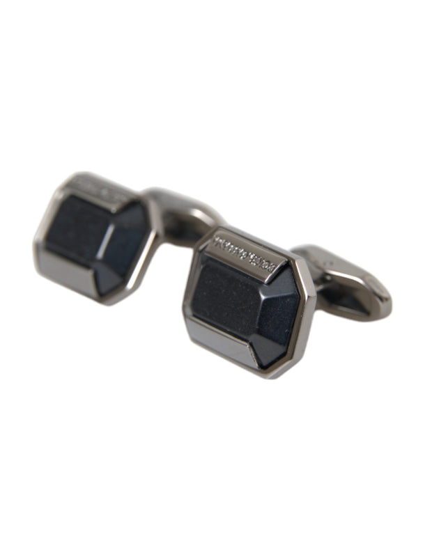 Silver Plated Brass Pin Crystal Cufflinks Dolce & Gabbana