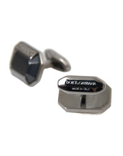 Silver Plated Brass Pin Crystal Cufflinks Dolce & Gabbana