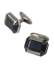 Silver Plated Brass Pin Crystal Cufflinks Dolce & Gabbana