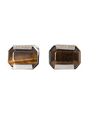 Silver Plated Brass Pin Crystal Cufflinks Dolce & Gabbana