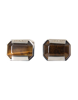 Silver Plated Brass Pin Crystal Cufflinks Dolce & Gabbana