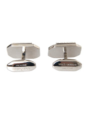 Silver Plated Brass Pin Crystal Cufflinks Dolce & Gabbana