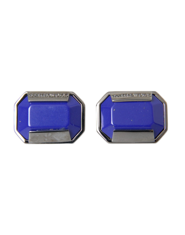 Silver Plated Brass Pin Crystal Cufflinks Dolce & Gabbana