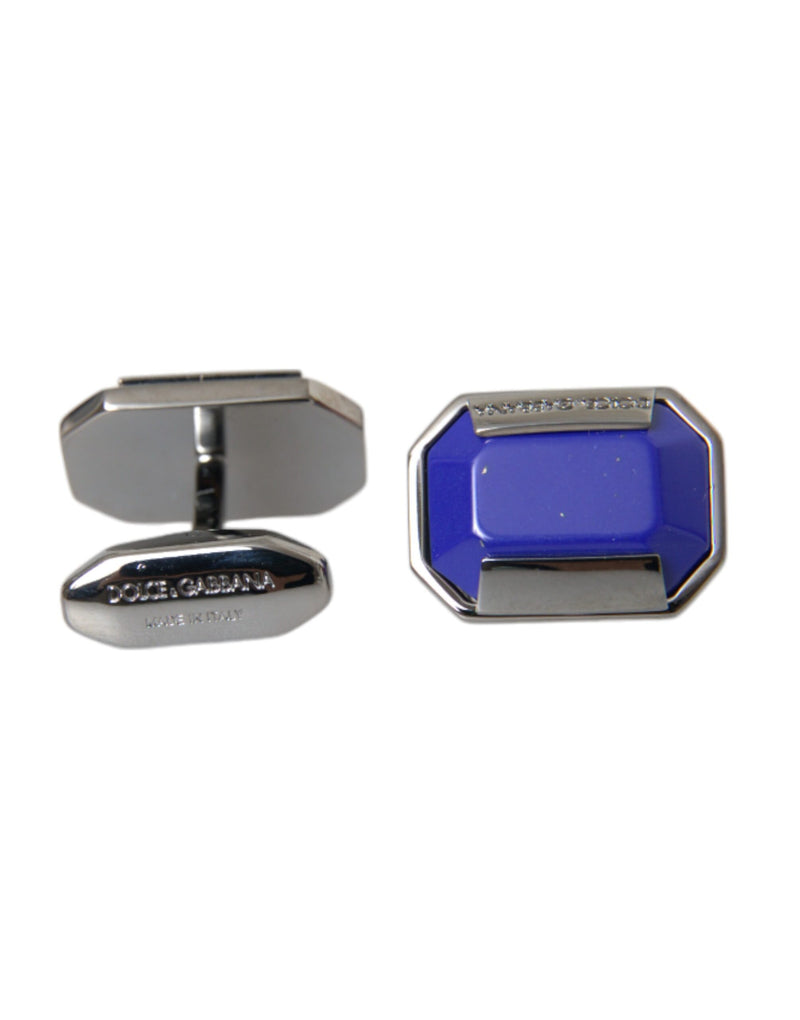 Silver Plated Brass Pin Crystal Cufflinks Dolce & Gabbana