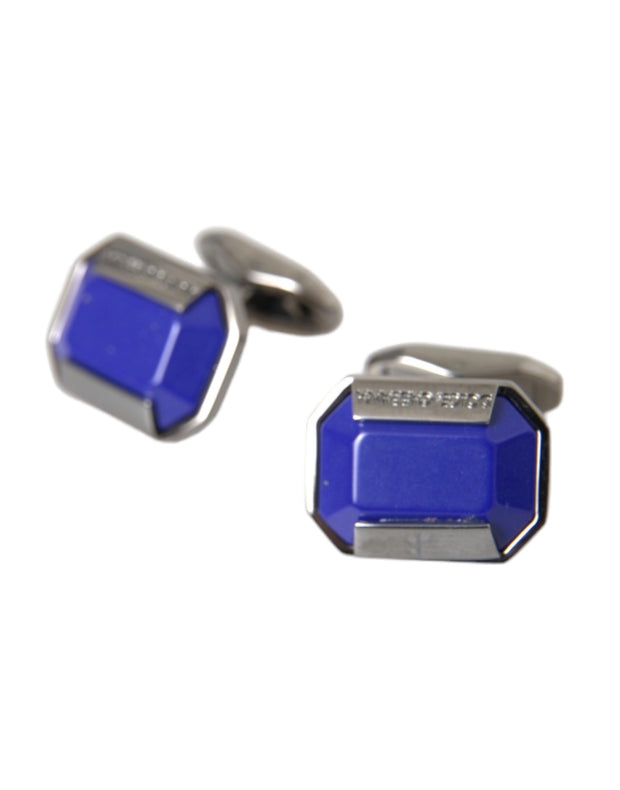 Silver Plated Brass Pin Crystal Cufflinks Dolce & Gabbana