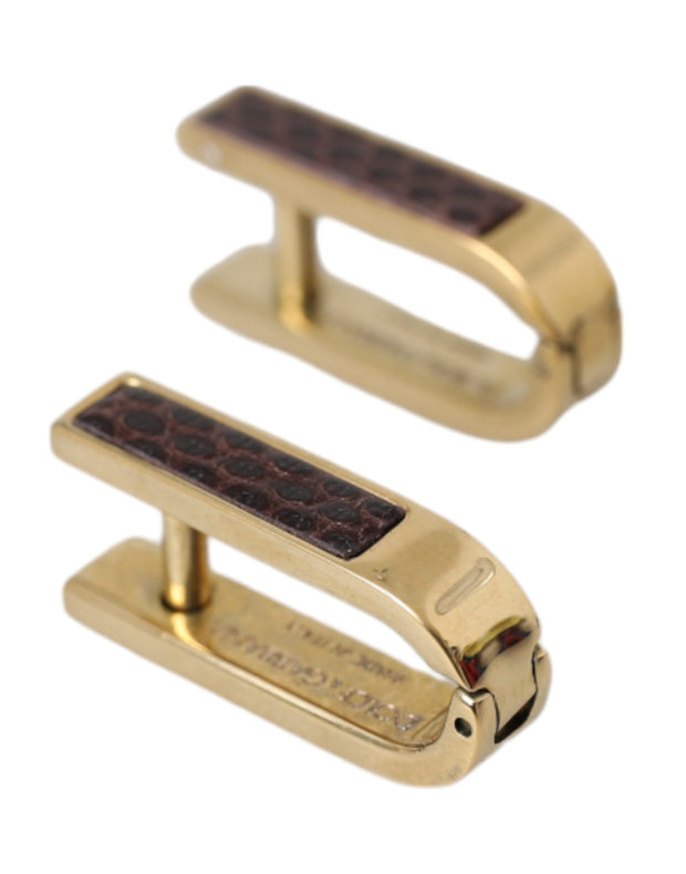 Gold Plated Metal Brass Pin Men Cufflinks Dolce & Gabbana