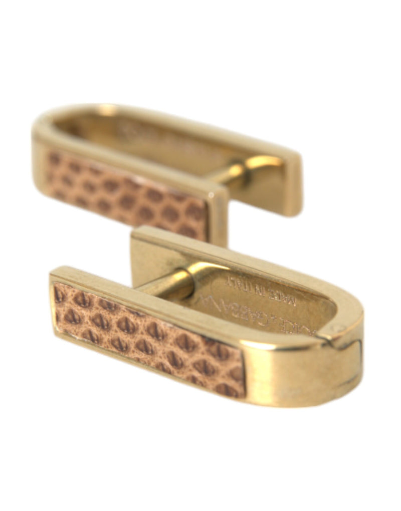 Gold Plated Metal Brass Pin Men Cufflinks Dolce & Gabbana