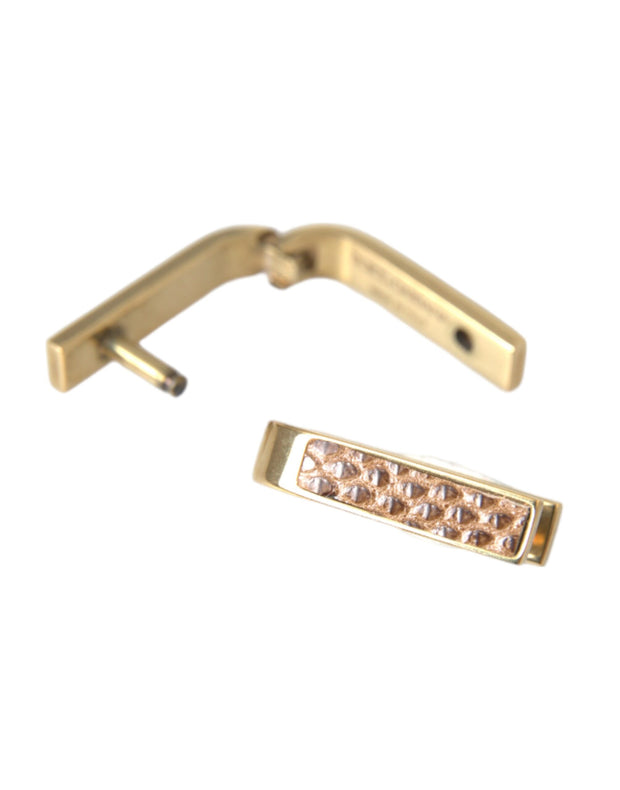 Gold Plated Metal Brass Pin Men Cufflinks Dolce & Gabbana