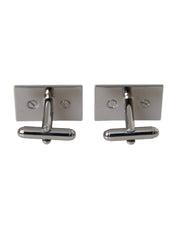 Silver Plated Metal Brass DG Logo Pin Cufflinks Dolce & Gabbana