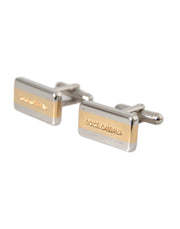 Silver Gold Plated Brass DG Logo Pin Cufflinks Dolce & Gabbana