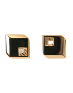 Gold Plated Metal Brass Square Pin Cufflinks Dolce & Gabbana